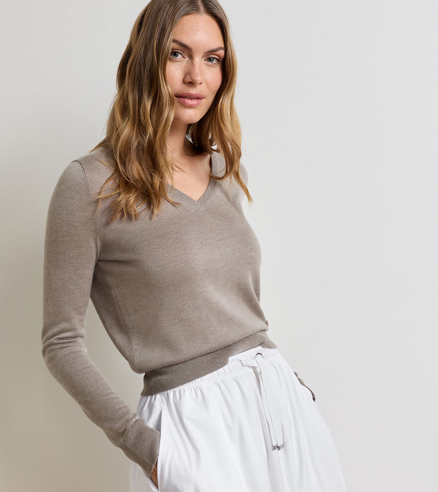 Mirage V-Neck Jumper - Alternate Image 1