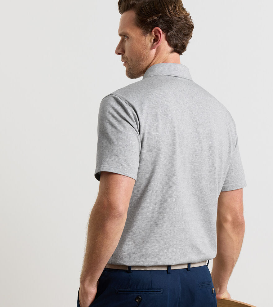 Excursionist Flex Herringbone Knit Polo image number 3