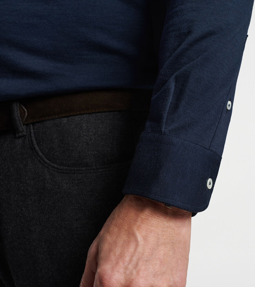 Amble Long-Sleeve Cotton Cashmere Polo image number 4