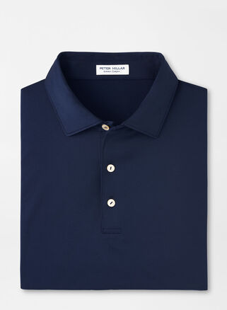 Peter Millar Solid Performance Jersey Polo In Navy