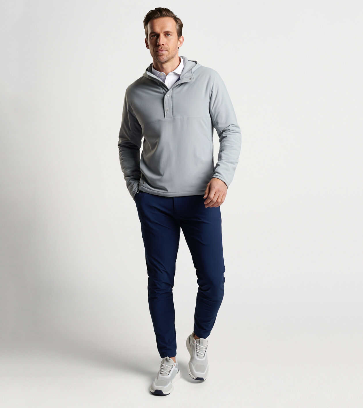Snap hoodie top