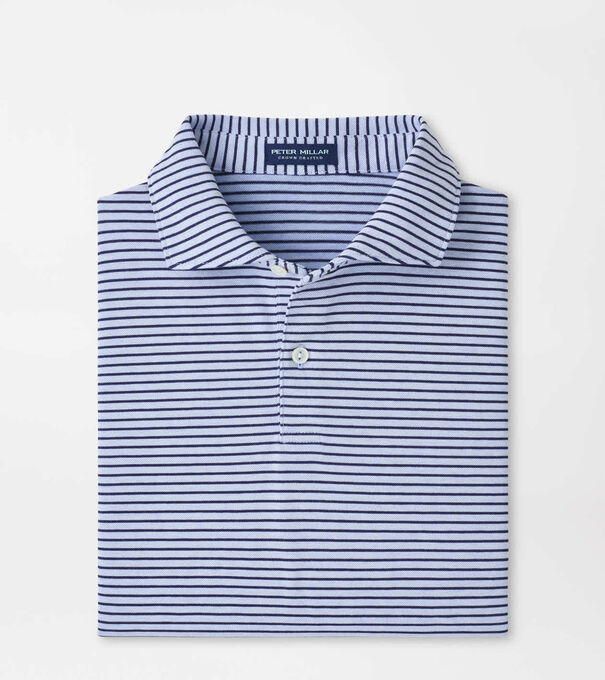 Albatross Stripe Cotton-Blend Piqu&eacute; Polo