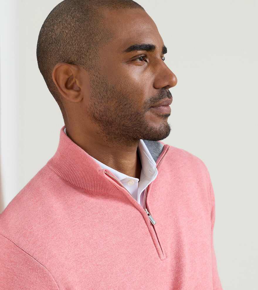 Coolspun Lite Cotton Quarter-Zip Jumper image number 4
