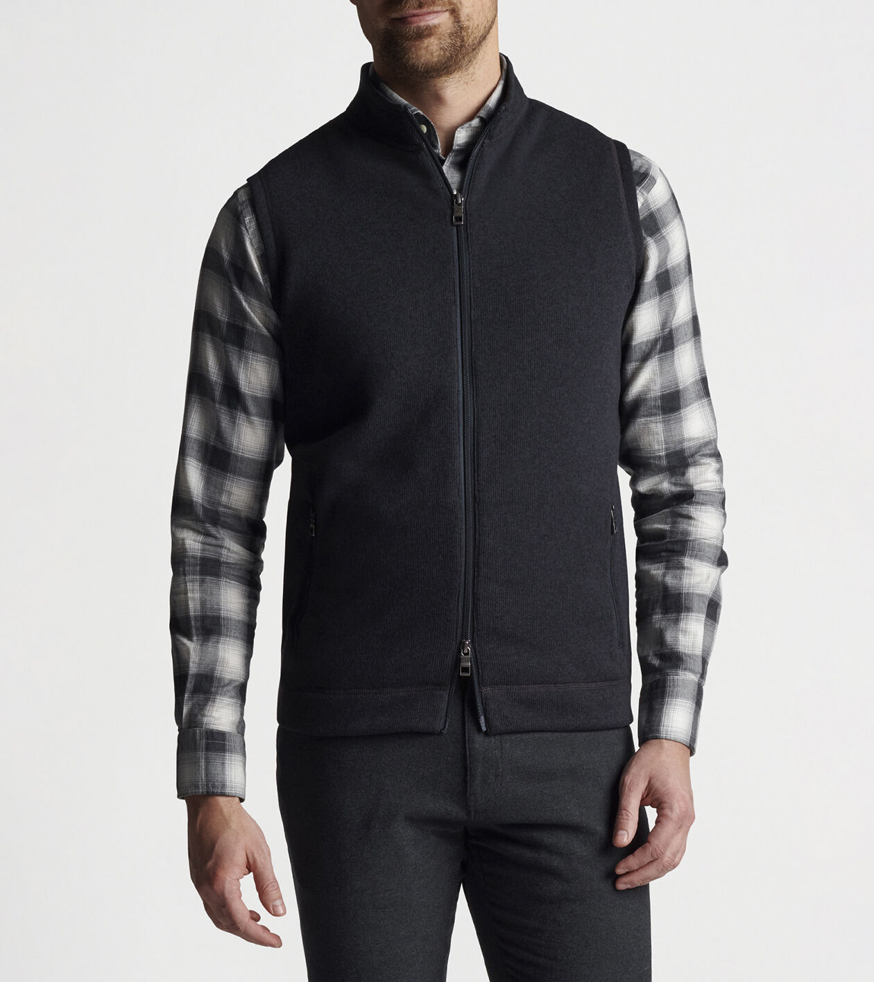 Men's sweater fleece vests online