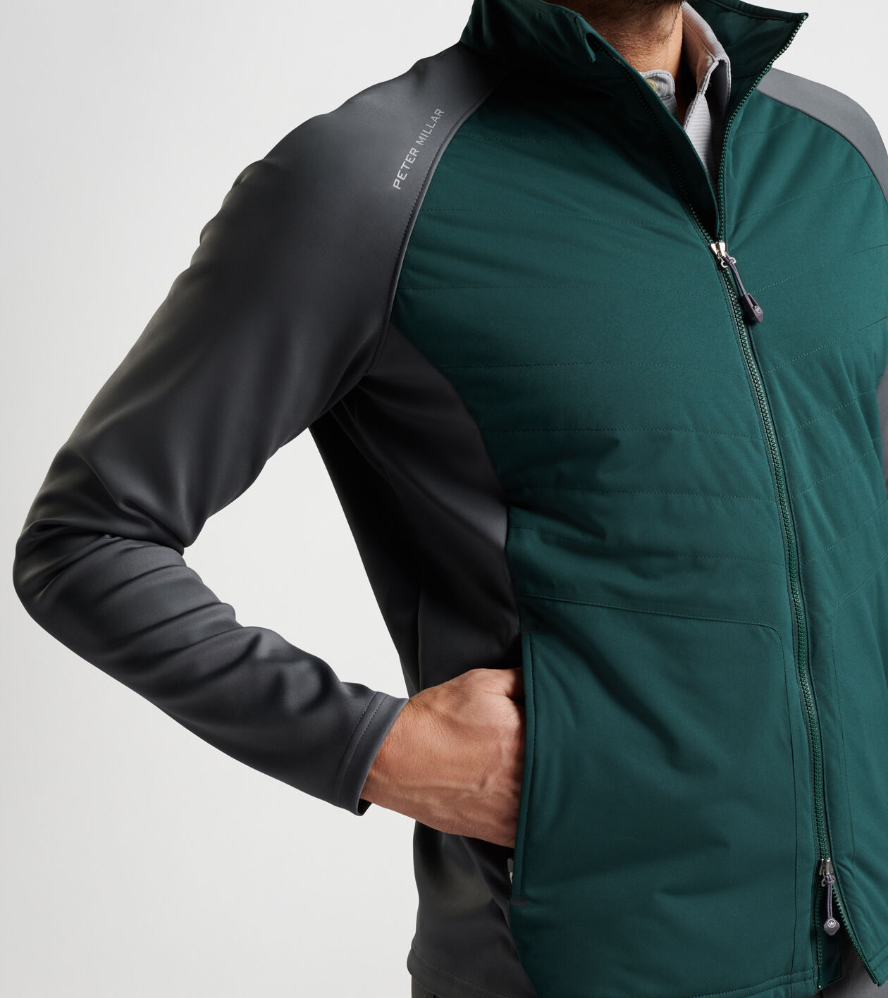 Peter millar merge stretch deals full zip hybrid jacket