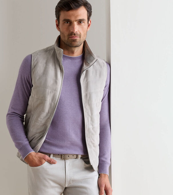 Featherweight Suede Gilet - Alternate Image 1