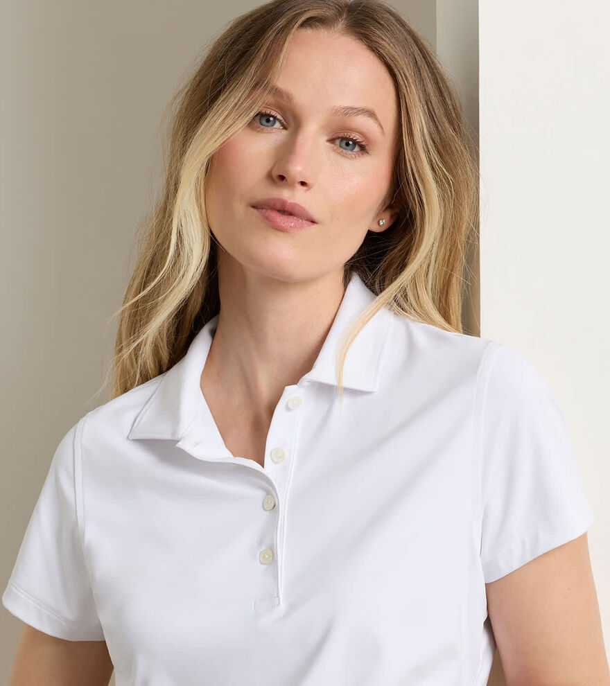 Women's Short Sleeve Button Polo - Alternate Image 4