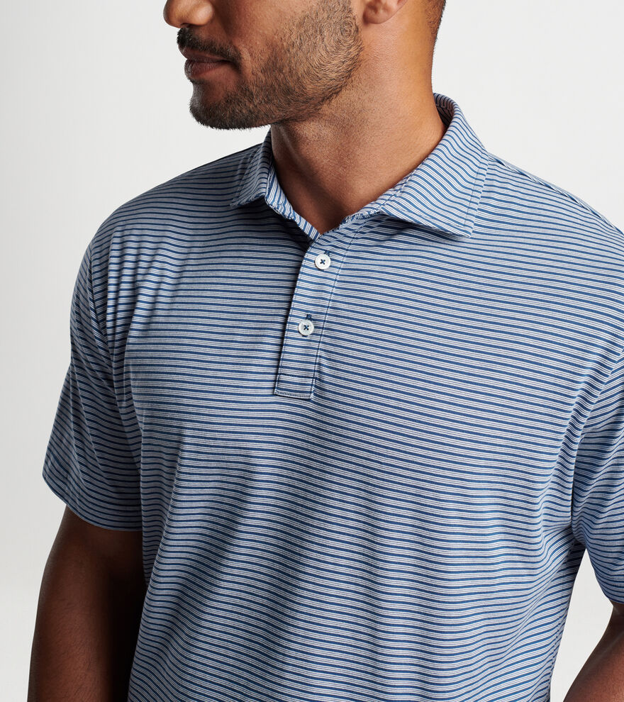 Crown Comfort Cotton Polo Trip Stripe image number 4