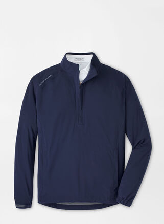 Peter Millar Shield Half-zip Rain Shell In Navy