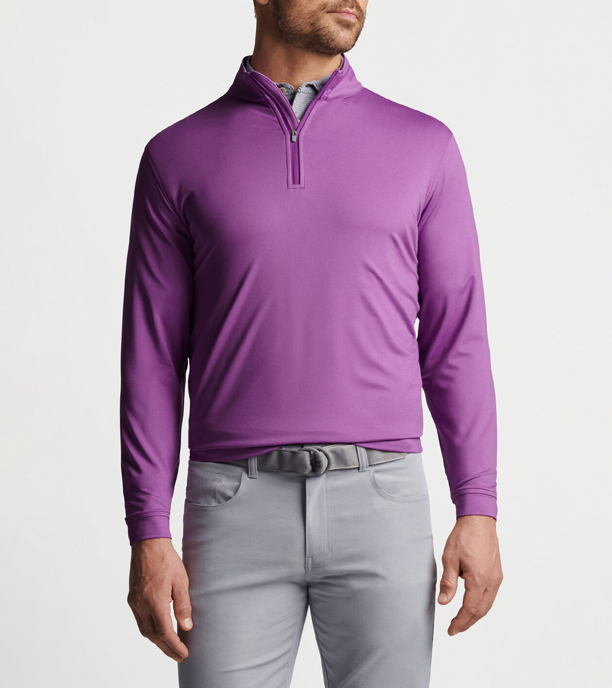 Mens purple quarter zip top