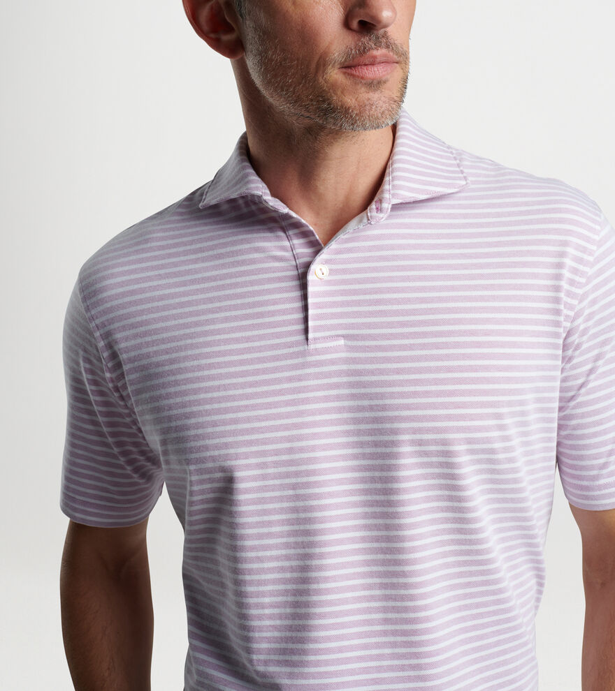 Albatross Stripe Cotton Blend Piqu&eacute; Polo - Alternate Image 4