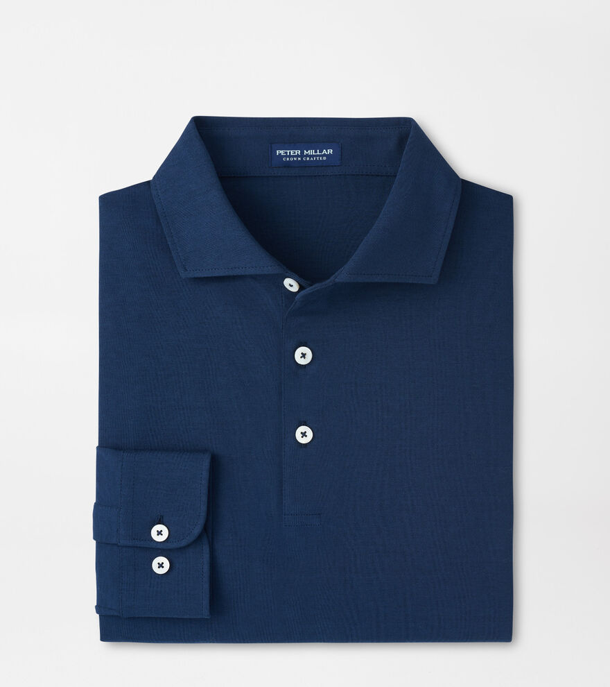 Cool Cotton Long-Sleeve Polo image number 1