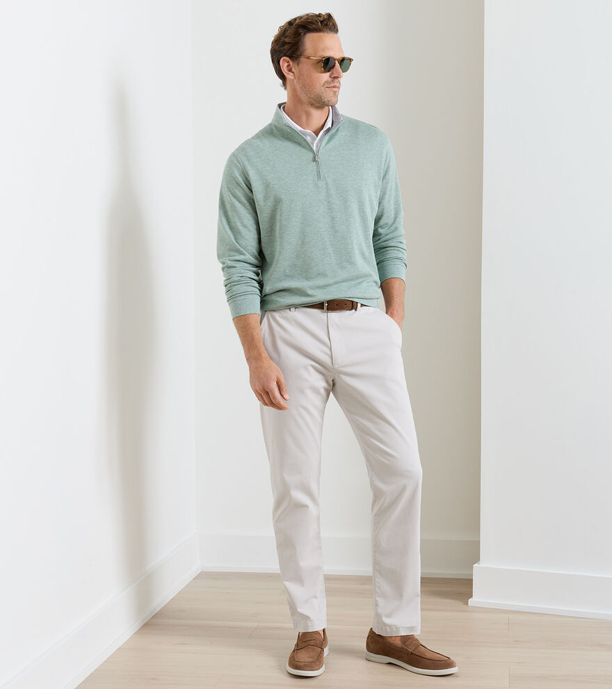 Signature Sateen Flat Front Trouser image number 2