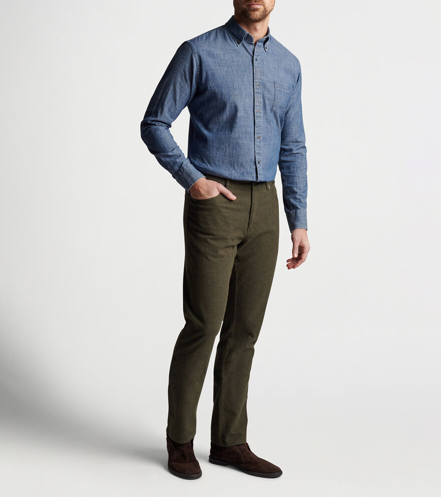 Cotton Flannel Five-Pocket Trouser - Alternate Image 1