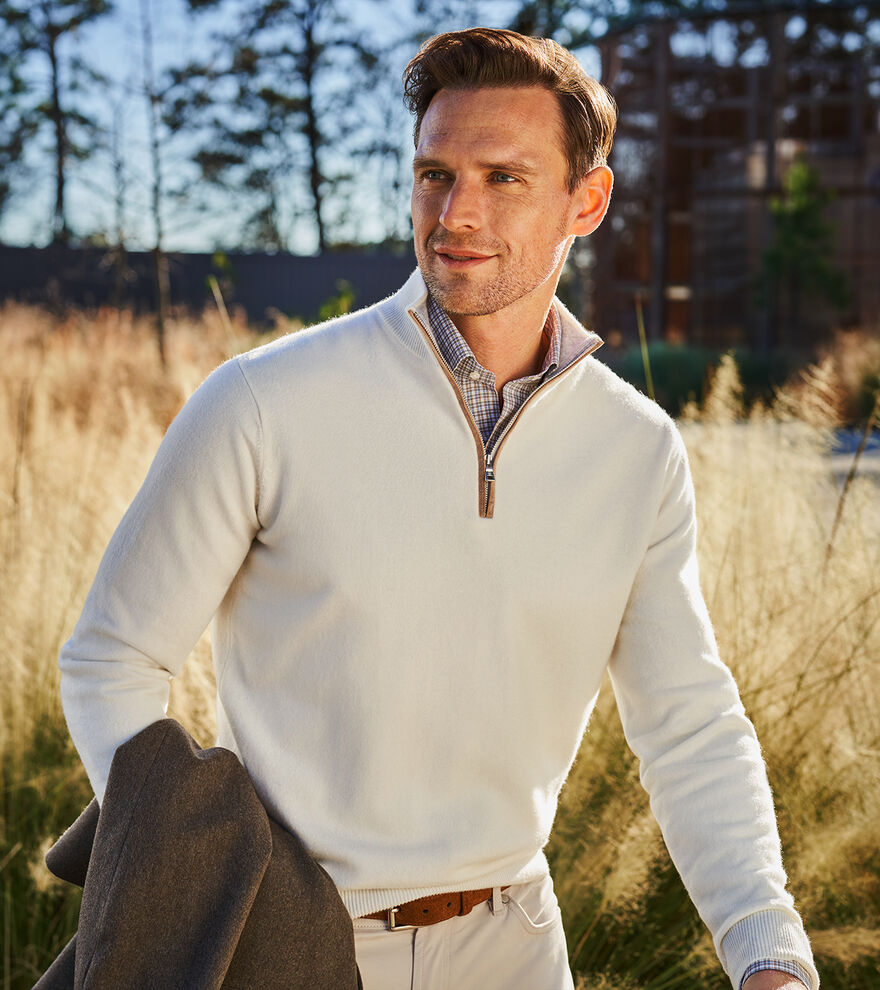 Artisan Crafted Cashmere Flex Quarter-Zip image number 5