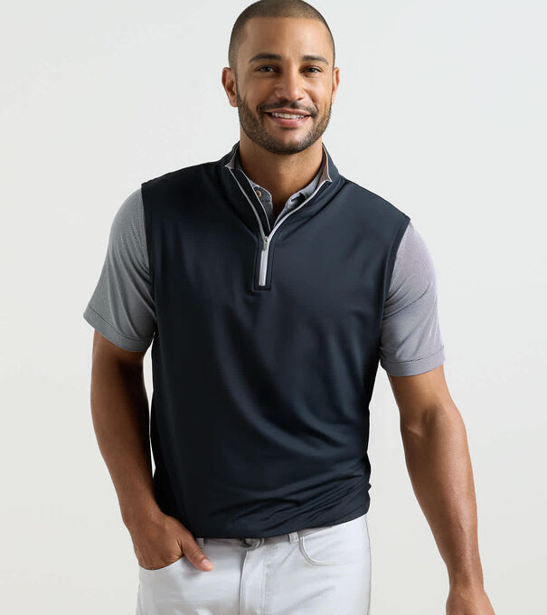 Galway Stretch Loop Terry Quarter-Zip Gilet - Alternate Image 1
