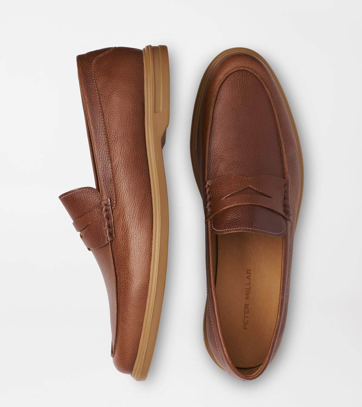 Excursionist Pebble Grain Penny Loafer Men s Shoes Peter Millar
