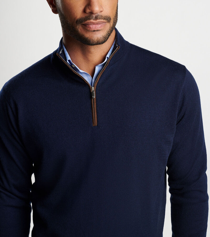 Autumn Crest Suede Trim Quarter-Zip image number 4