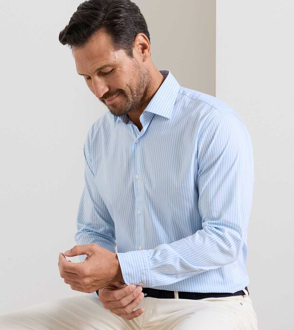 Langley Crown Lite Cotton-Stretch Shirt - Alternate Image 1