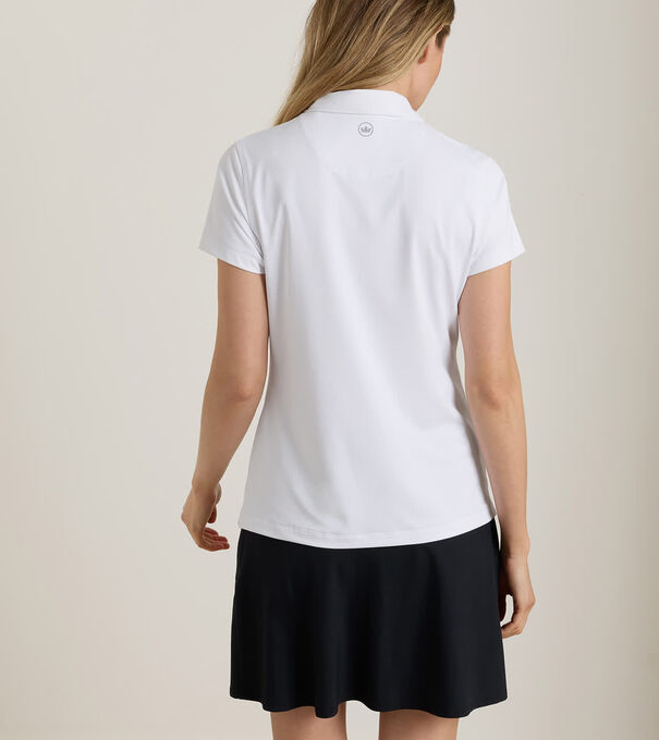 Women's Short Sleeve Button Polo - Alternate Image 1