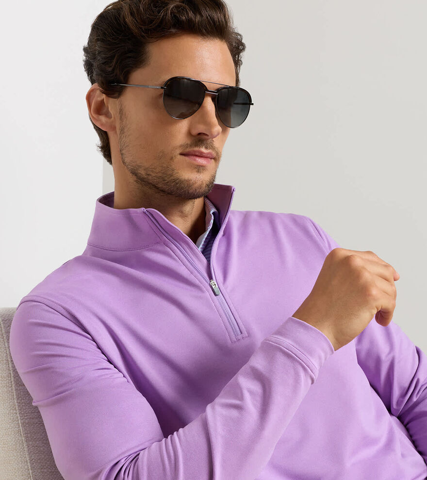 Perth M&eacute;lange Performance Quarter-Zip - Alternate Image 4