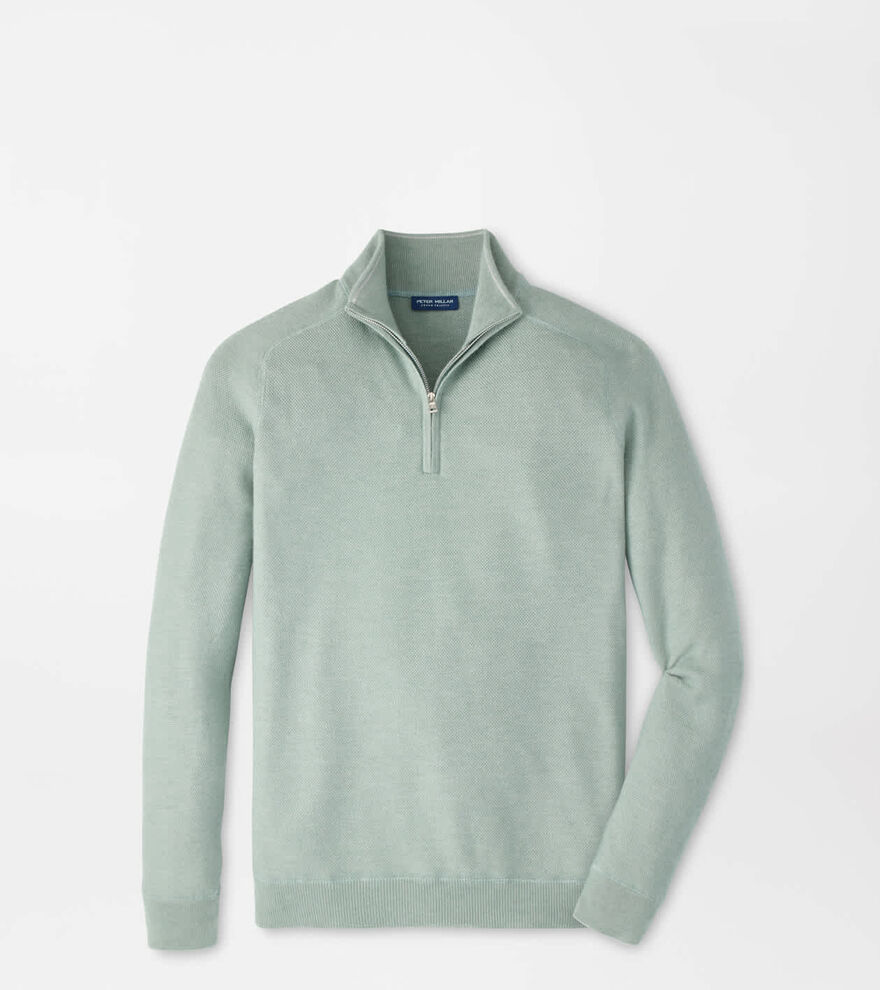 Voyager Cashmere-Silk Saddle Shoulder Quarter Zip image number 1