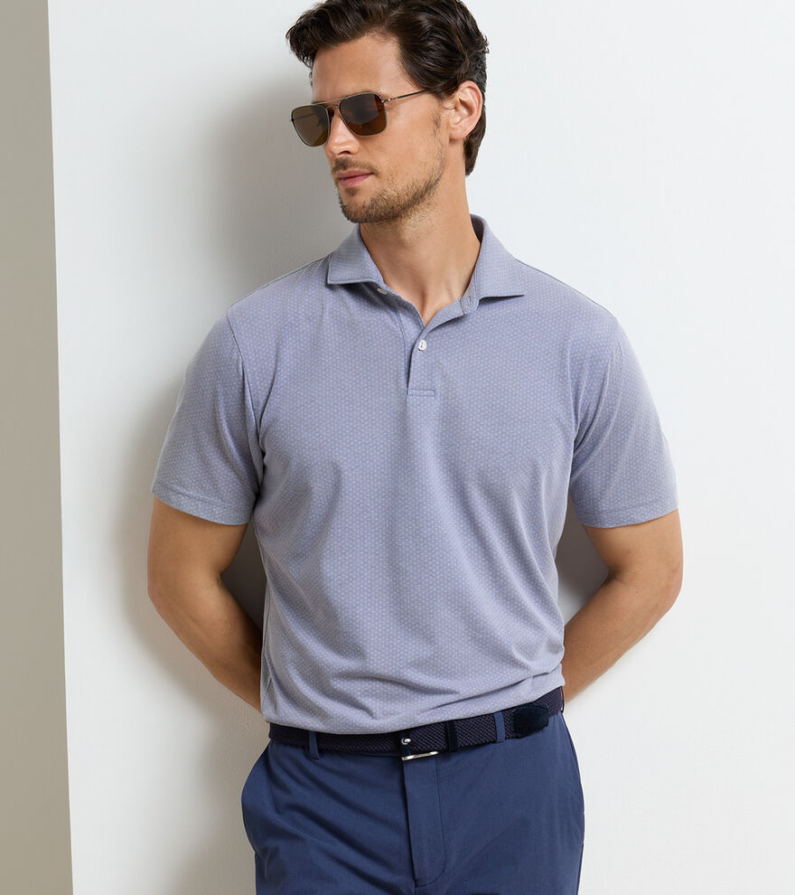 Albatross Diamond Cotton-Blend Piqu&eacute; Polo image number 2