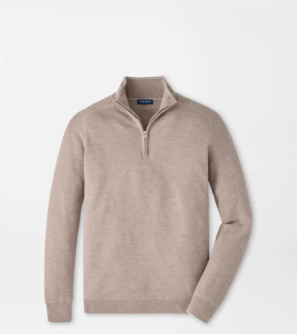 Voyager Cashmere-Silk Saddle Shoulder Quarter Zip