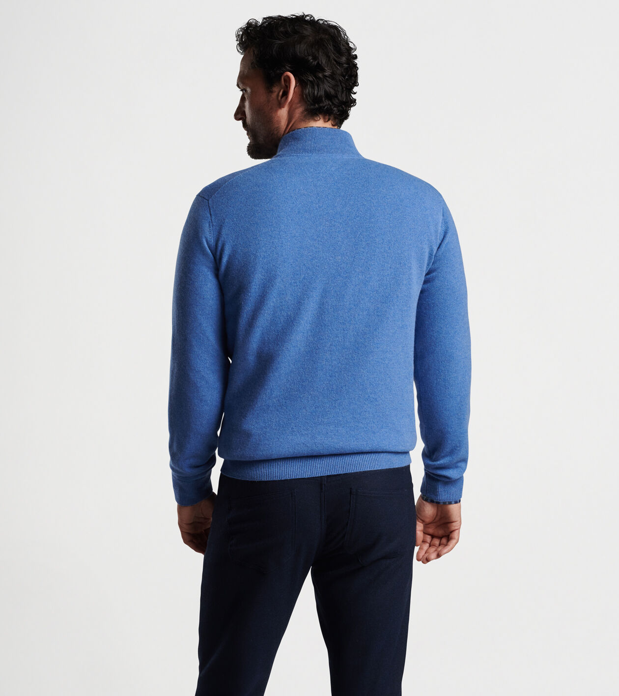 Mens three quarter best sale zip sweater