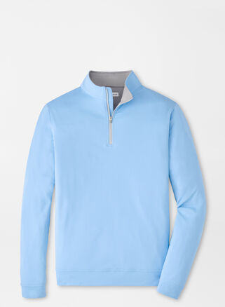 Peter Millar Perth Performance Quarter-zip In Cottage Blue
