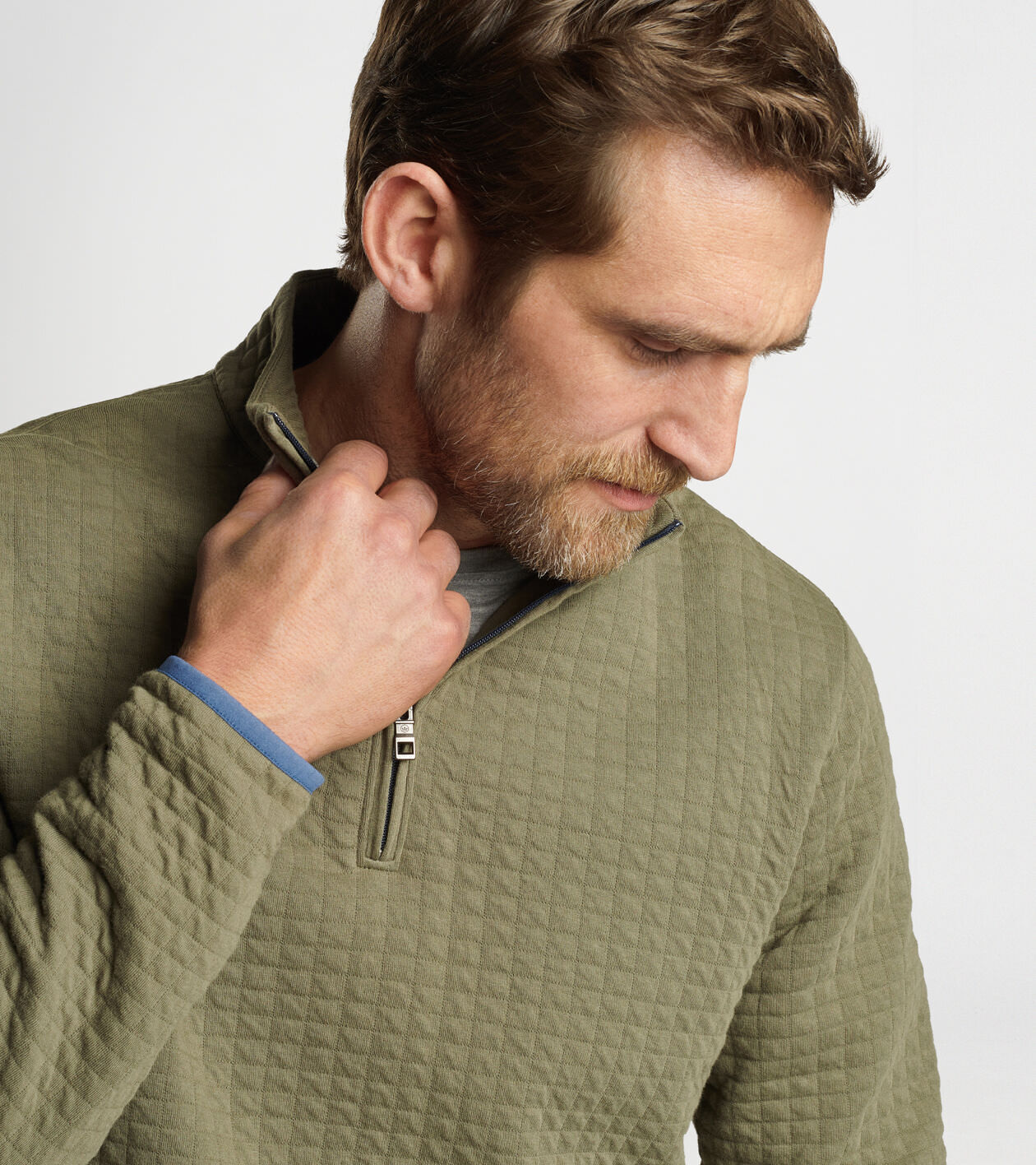 Mens quilted quarter zip store