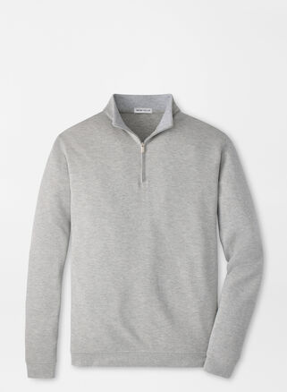 Peter Millar Crown Comfort Pullover In Light Grey