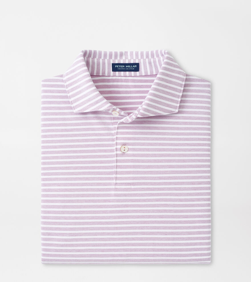 Albatross Stripe Cotton Blend Piqu&eacute; Polo