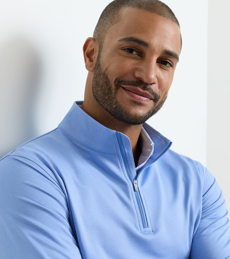 Perth M&eacute;lange Performance Quarter-Zip image number 6