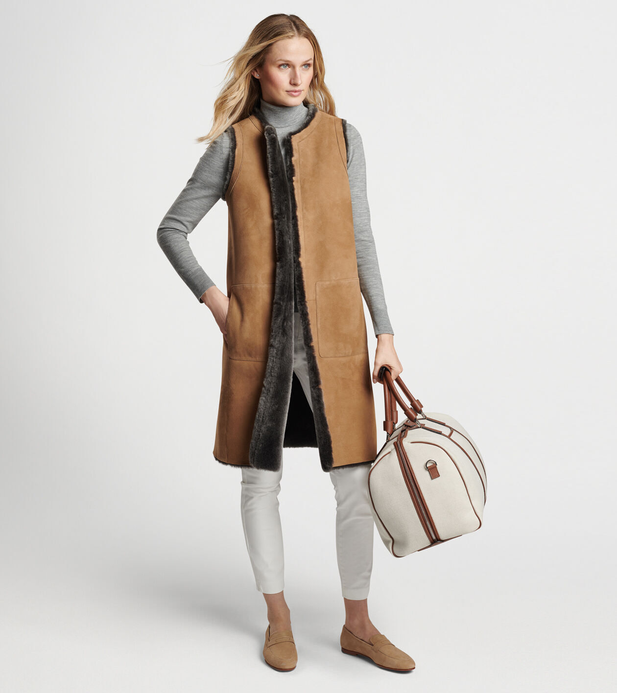 Reversible shearling store
