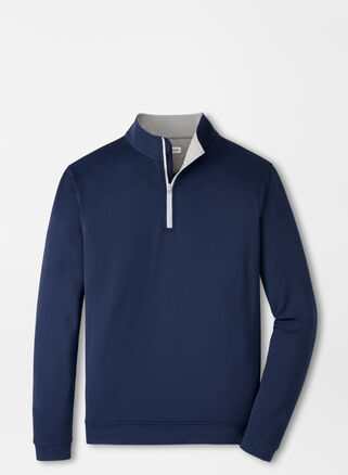 Peter Millar Perth Performance Quarter-zip In Navy