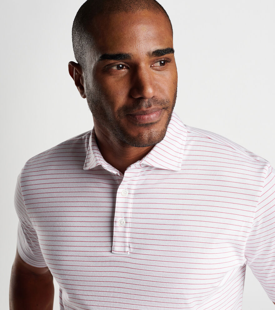 Pilot Mill Cedar Stripe Short-Sleeve Polo image number 4