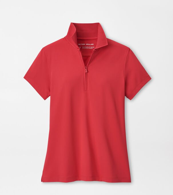 Keswick Zip Neck Short Sleeve Polo