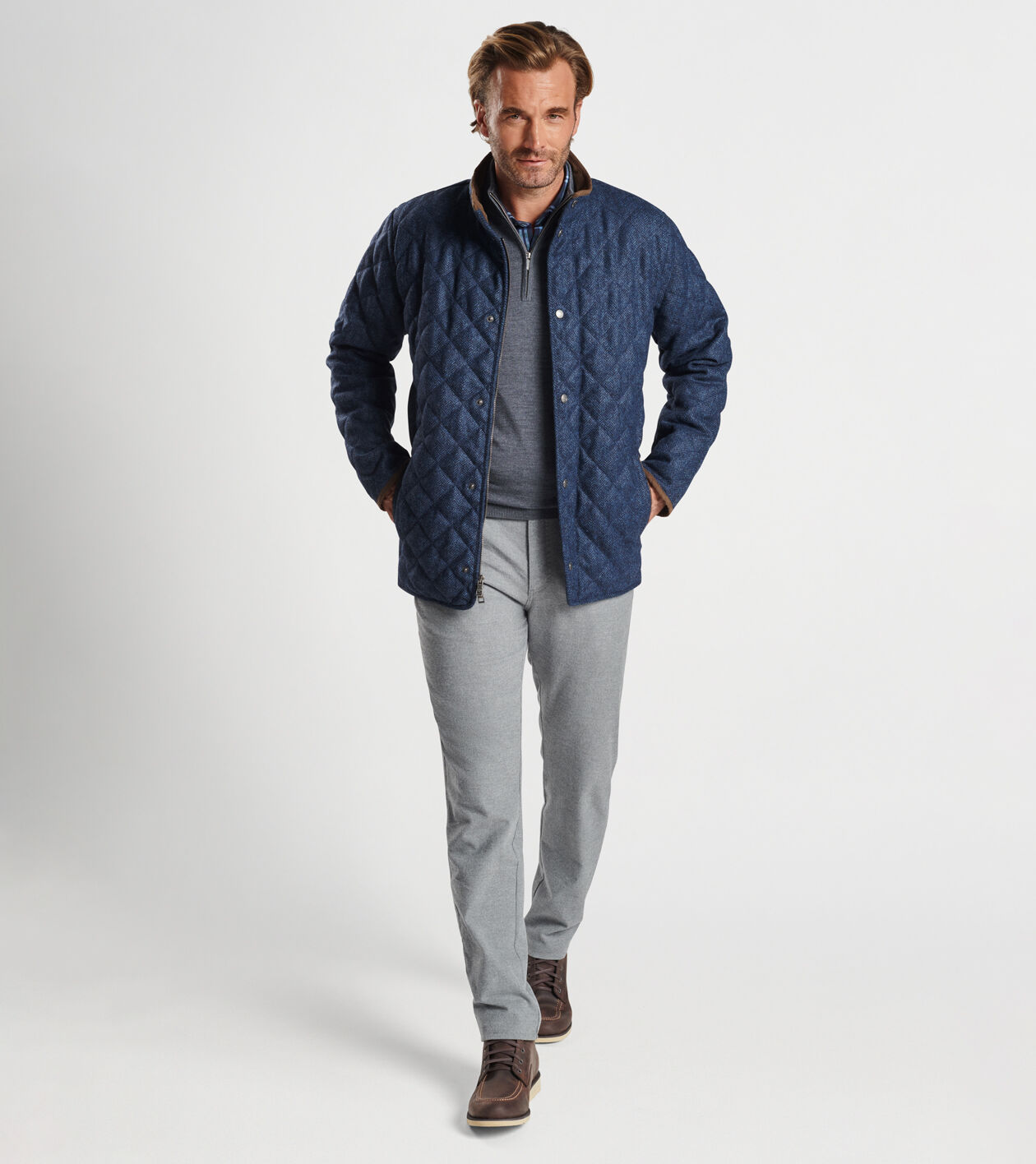Suffolk Quilted Wool Travel Coat