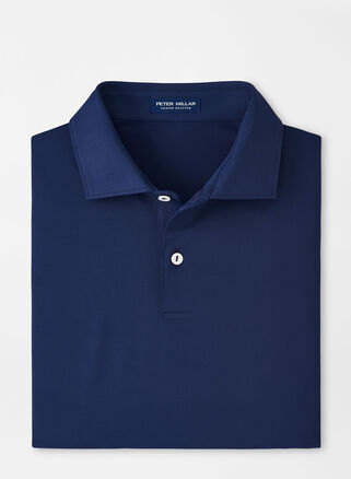 Peter Millar Solid Performance Jersey Polo In Blue