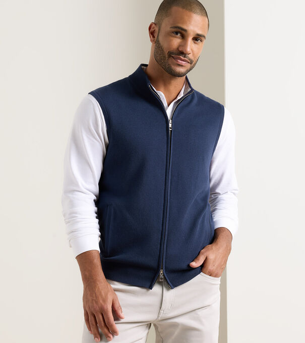 Coolspun Lite Full-Zip Sleeveless Jumper
