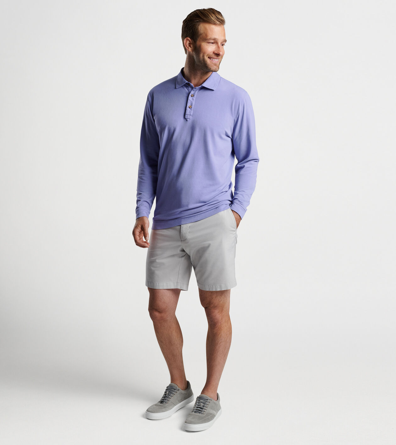 Lava Wash Long Sleeve Polo Men s Polos Peter Millar