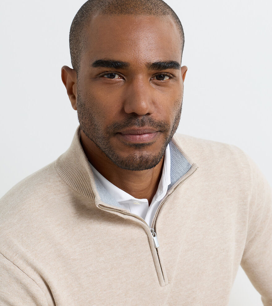 Coolspun Lite Cotton Quarter-Zip Jumper image number 4