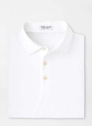 Peter Millar Solid Performance Jersey Polo In White