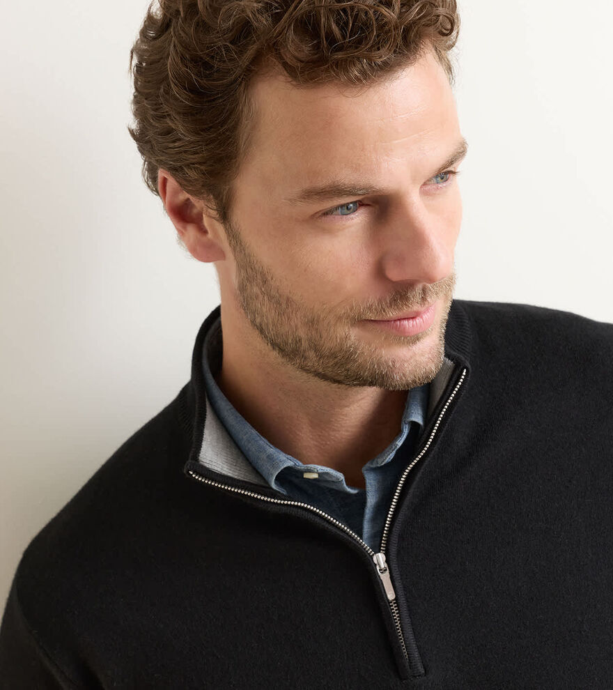 Coolspun Lite Cotton Quarter-Zip Jumper image number 4