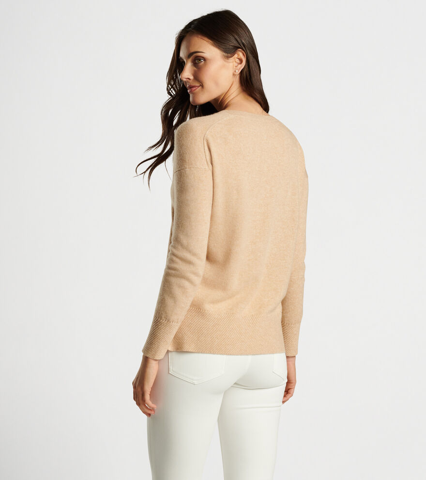 Artisan Crafted Cashmere V-Neck Jumper image number 3