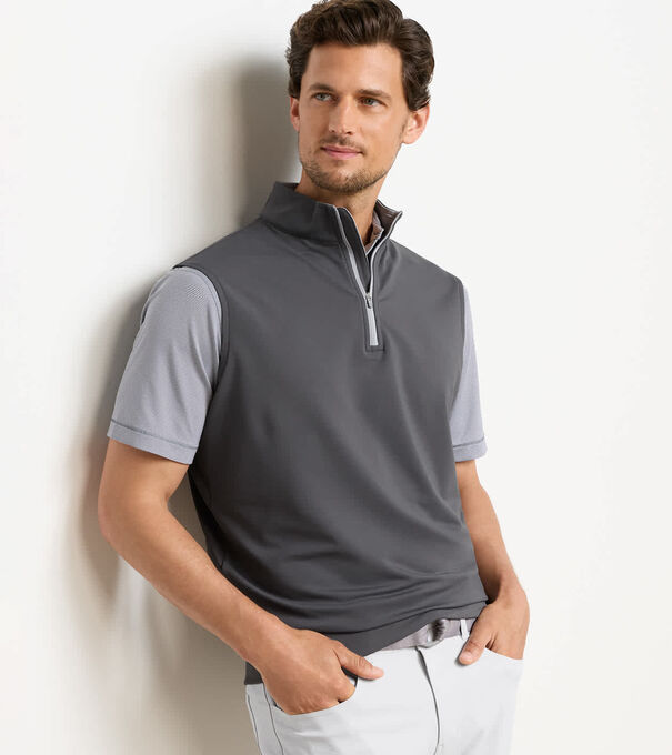 Galway Stretch Loop Terry Quarter-Zip Gilet - Alternate Image 1