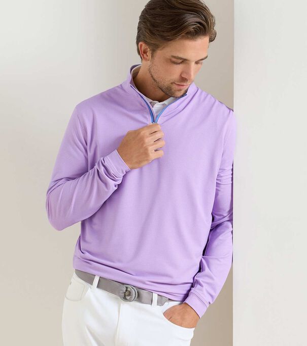 Perth Basketweave Performance Quarter-Zip - Alternate Image 1