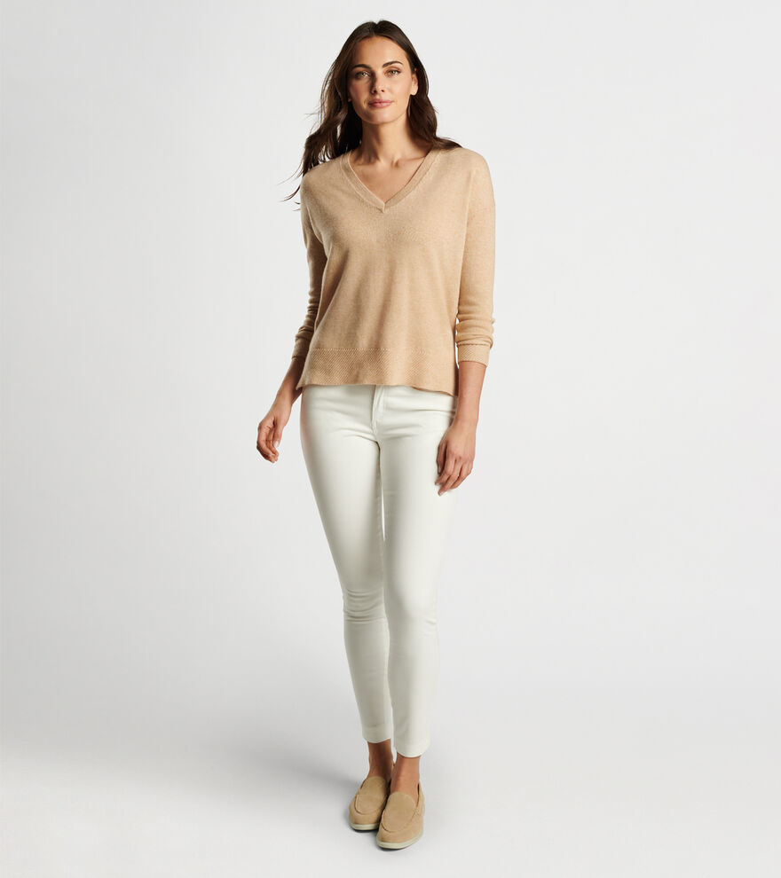 Artisan Crafted Cashmere V-Neck Jumper image number 2
