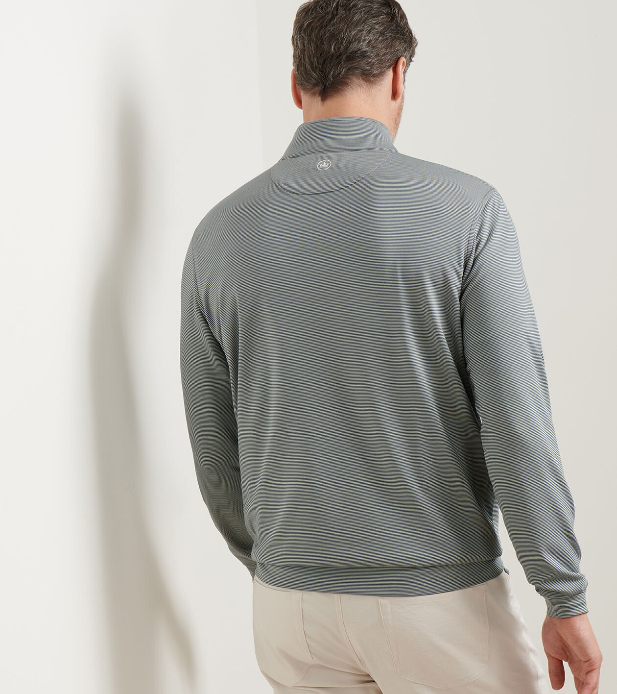Perth Sugar Stripe Performance Quarter-Zip | Men's Pullovers